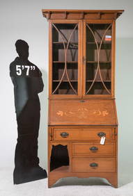 Arts & Crafts / Art Nouveau Style Secretary Bookcase (1 of 8)