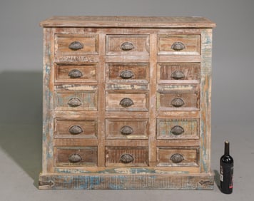 Farmhouse Style Painted 15 Drawer Chest