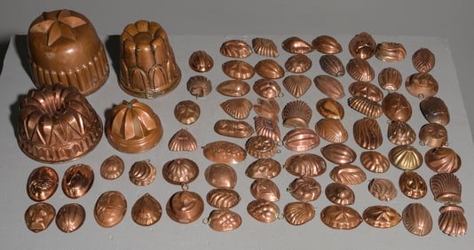 75 Assorted Swedish Copper Chocolate Molds