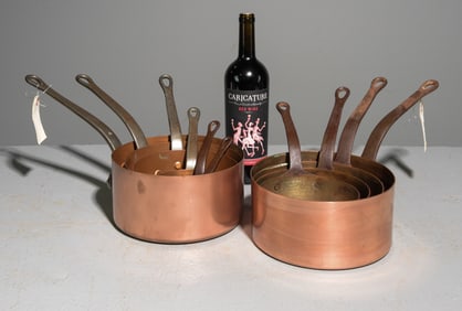 2 Sets of French Graduated Sauce Pans