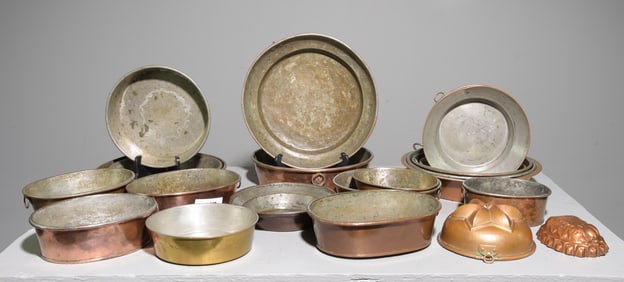 22pcs Assorted Swedish Copper Pans & Molds