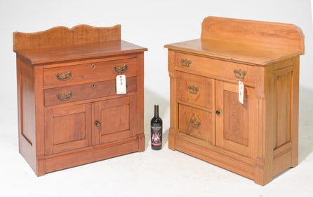 Two Oak Occasional Chests / Cabinets