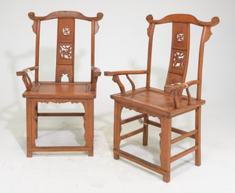 Pair Of Asian Style Arm Chairs