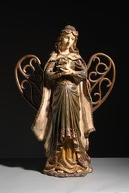 Large Painted Angel Figure