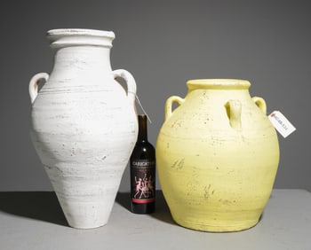 Two Painted Terracotta Vases / Pots