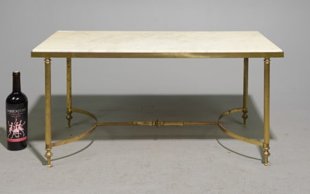 French Inset Marble Top Coffee / Cocktail Table
