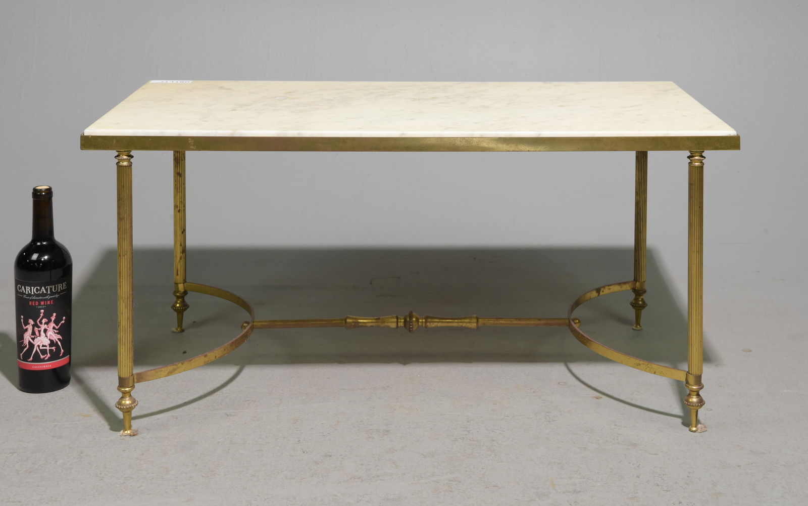 French Inset Marble Top Coffee / Cocktail Table (1 of 4)
