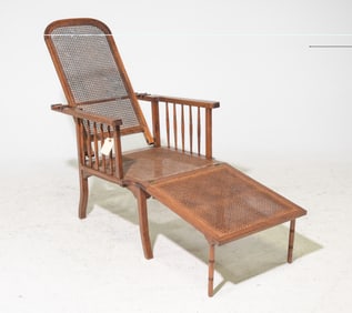 French Art Deco Adjustable Chair / Chaise Lounge