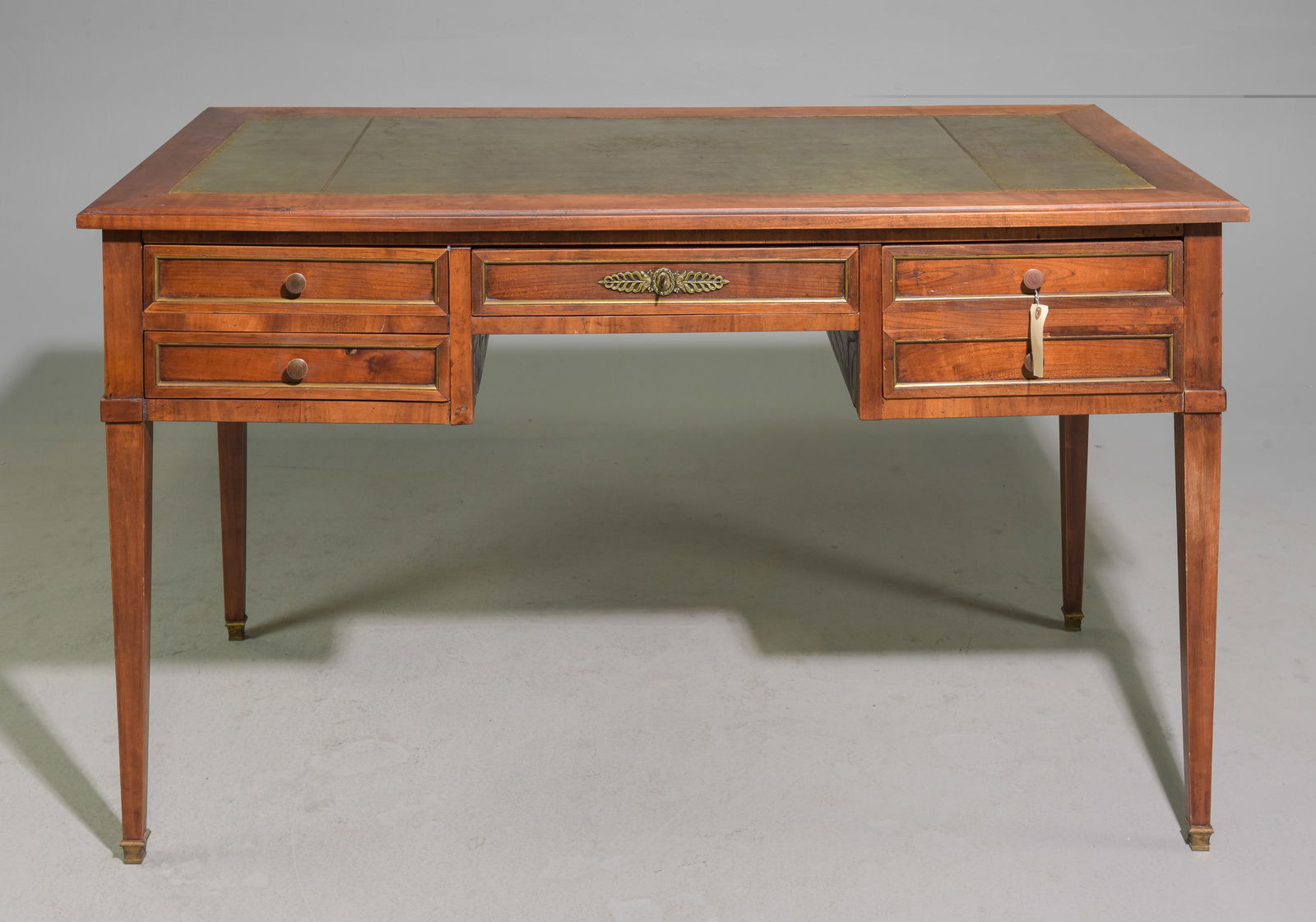 Louis XVI Style Walnut Leather Top Desk (1 of 6)