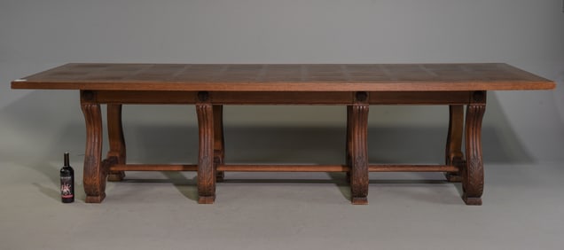 Renaissance Style Large Oak Table c.1920's