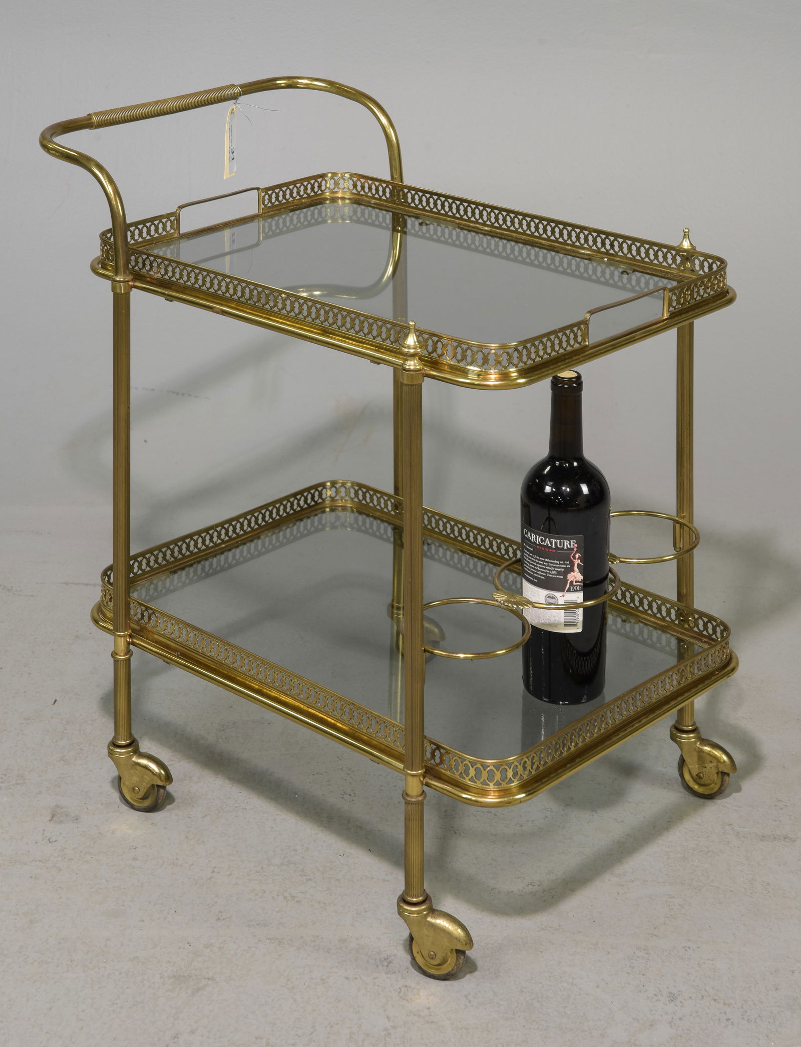 Italian Two Tier Brass Cocktail / Bar Cart (1 of 2)