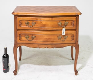Louis XV Style Two Drawer Parquet Top Chest