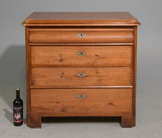 British Stained Pine Four Drawer Chest c.1900