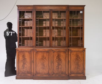 English Mahogany Bookcase / Cupboard c.1940's