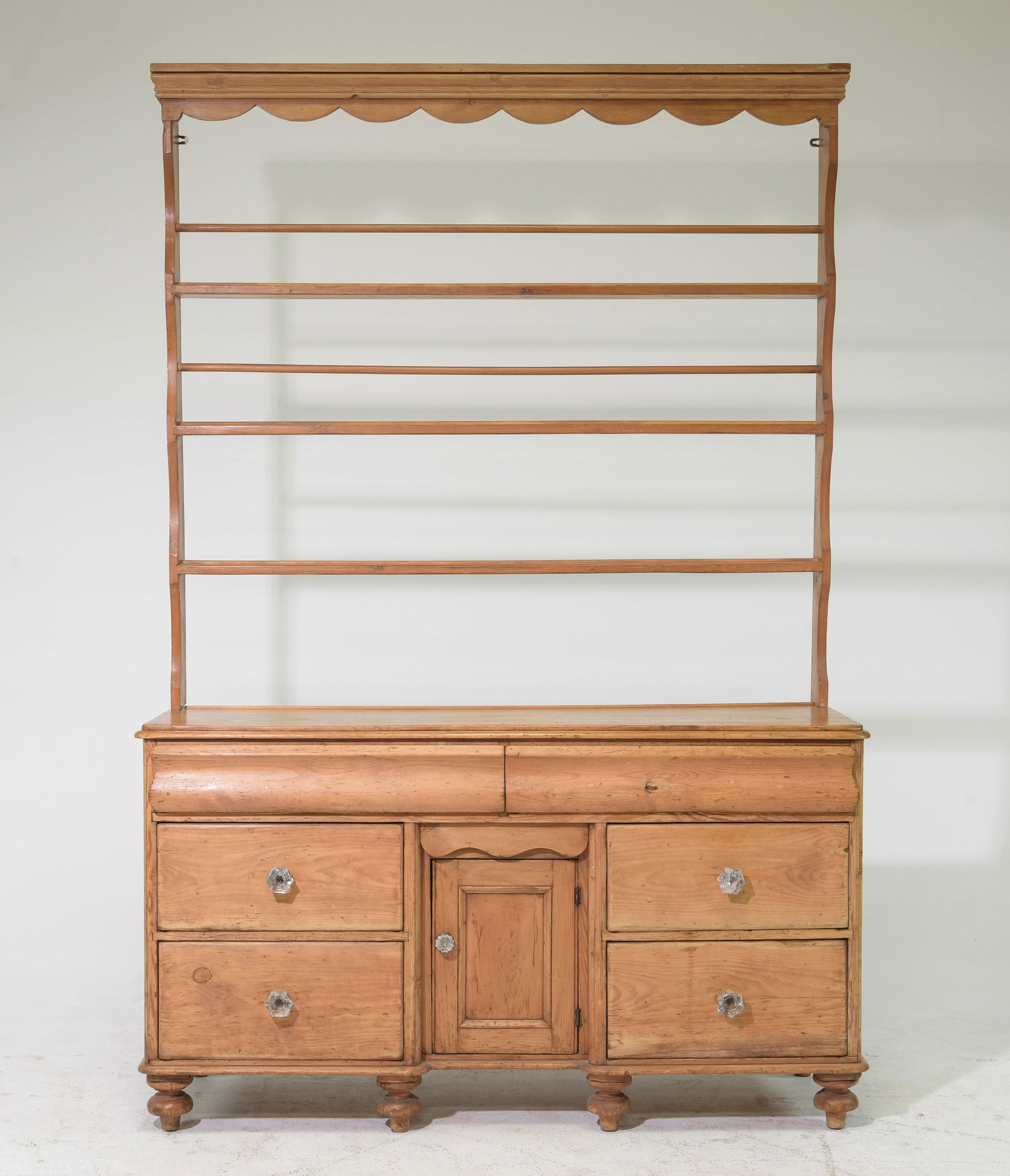 British Pine Plate Rack Dresser c.1900-1920's (1 of 8)