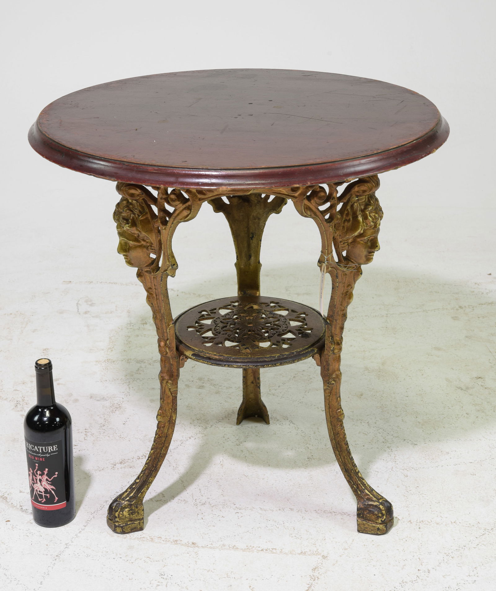 British Gold Brushed Iron Base Pub Table (1 of 5)