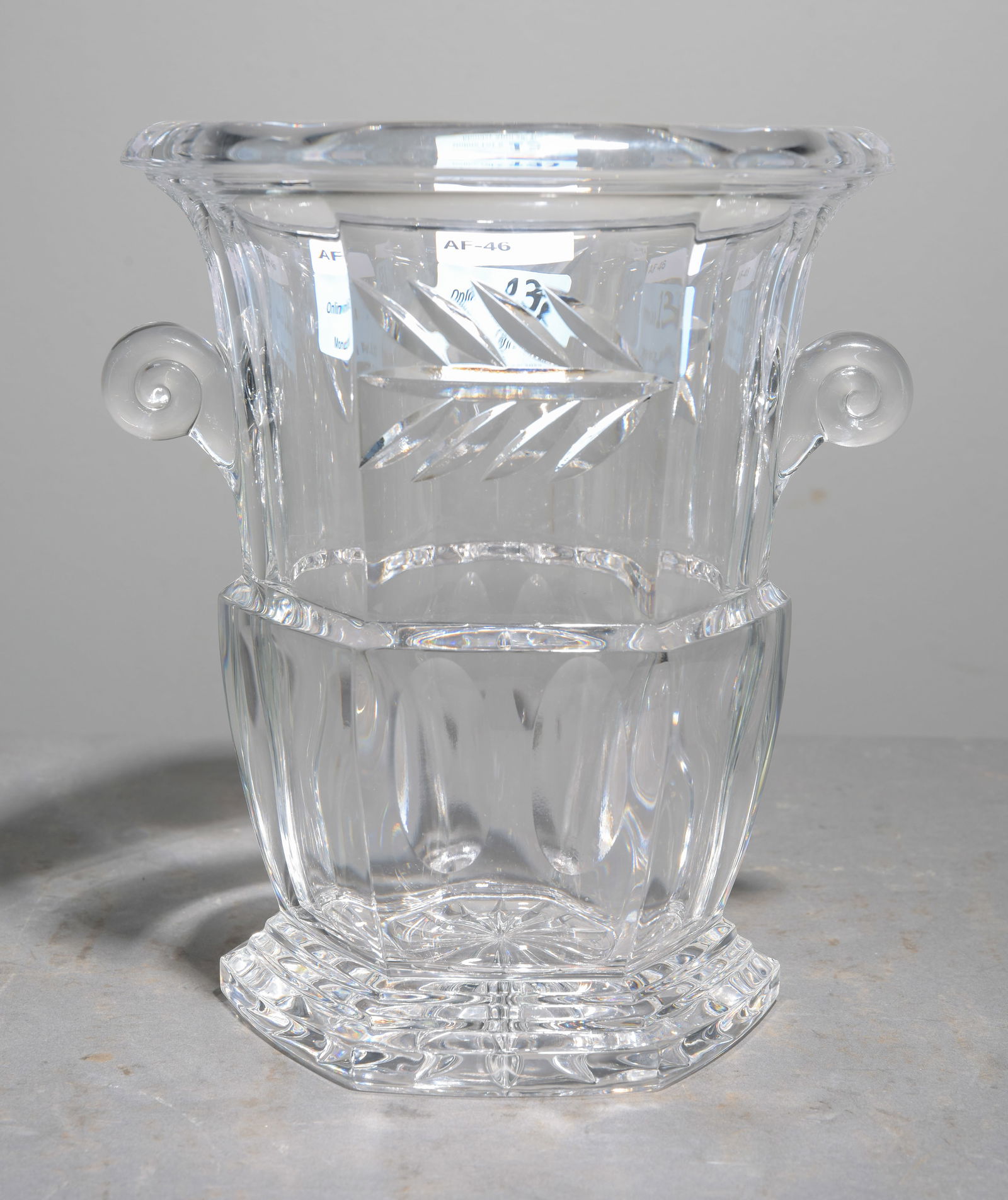 French Heavy Cut Glass / Crystal Champagne Chiller (1 of 3)
