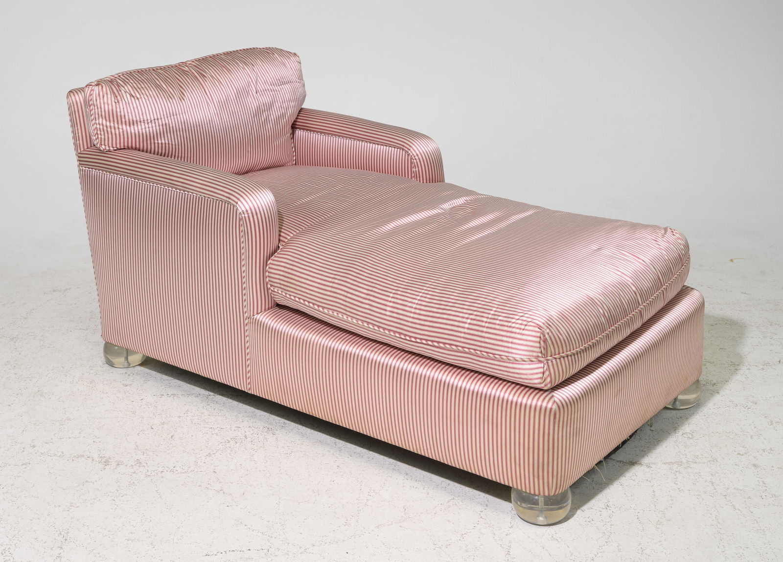 Vintage Custom Chaise Lounge on Acrylic Bun Feet (1 of 6)