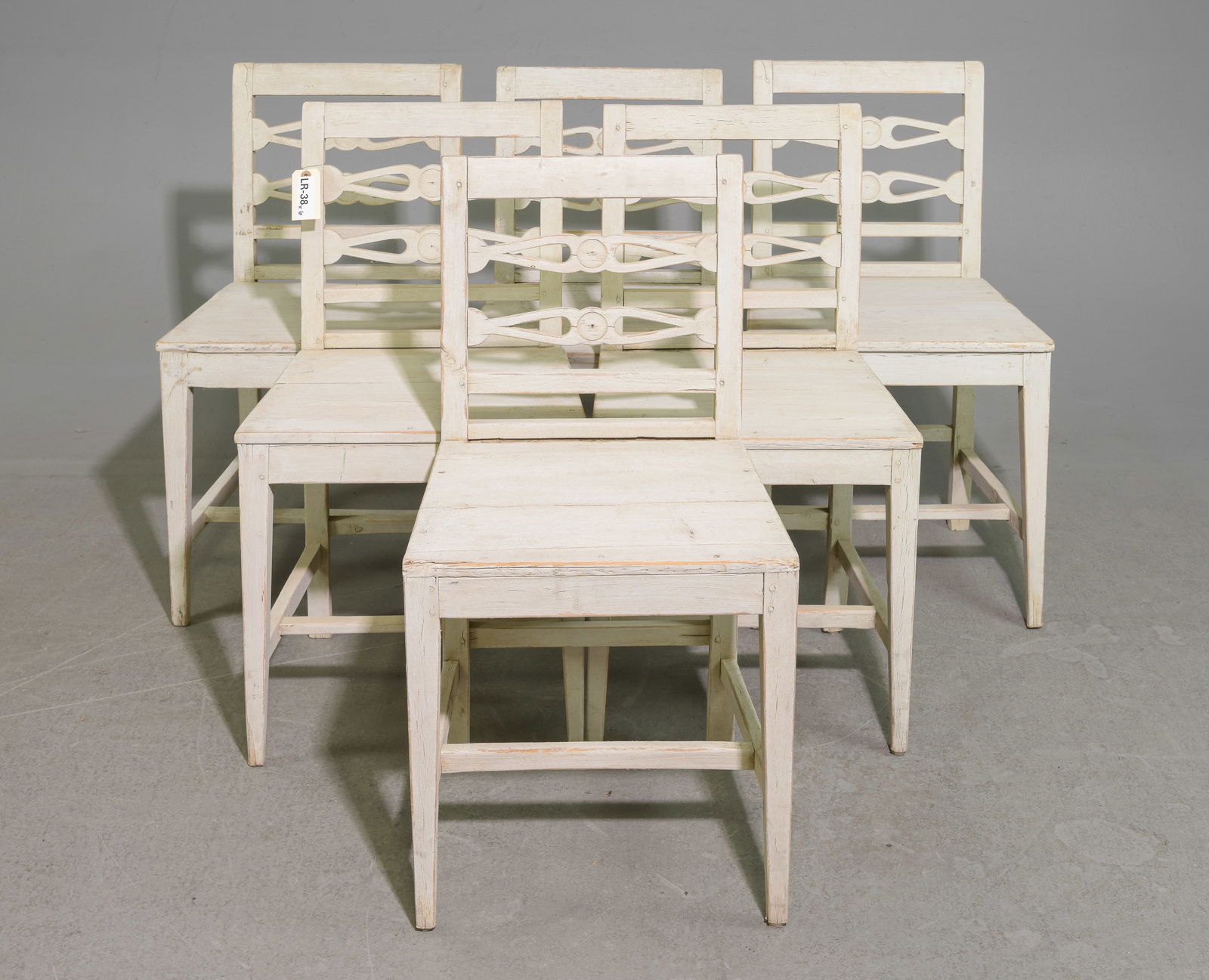 Swedish Set of 6 Painted Rustic Chairs (1 of 3)