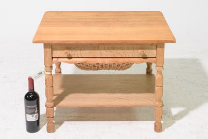 Danish Oak Low Sewing / Occasional Table #2