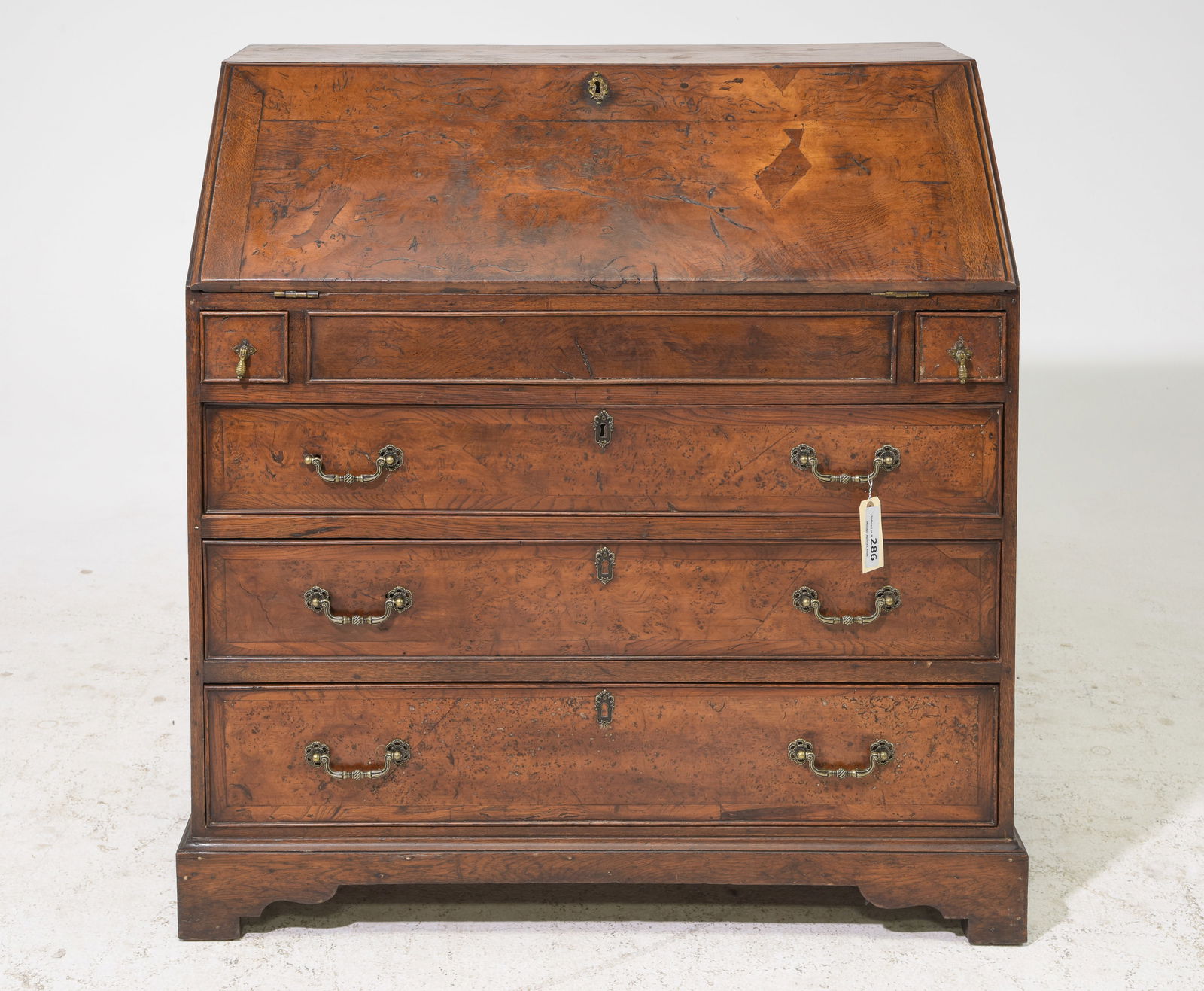 British Oak Bureau / Drop Front Desk c.1920's (1 of 7)