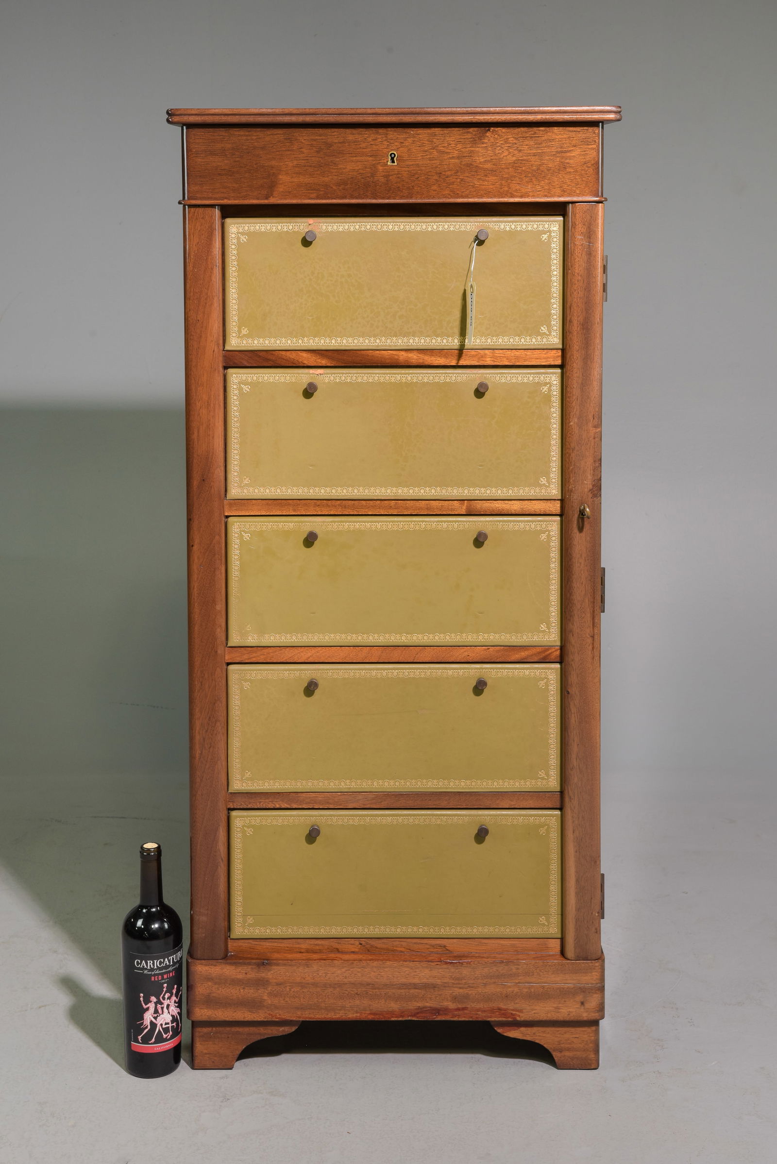 19th Century Walnut Cartonnier / Side Lock Chest (1 of 7)