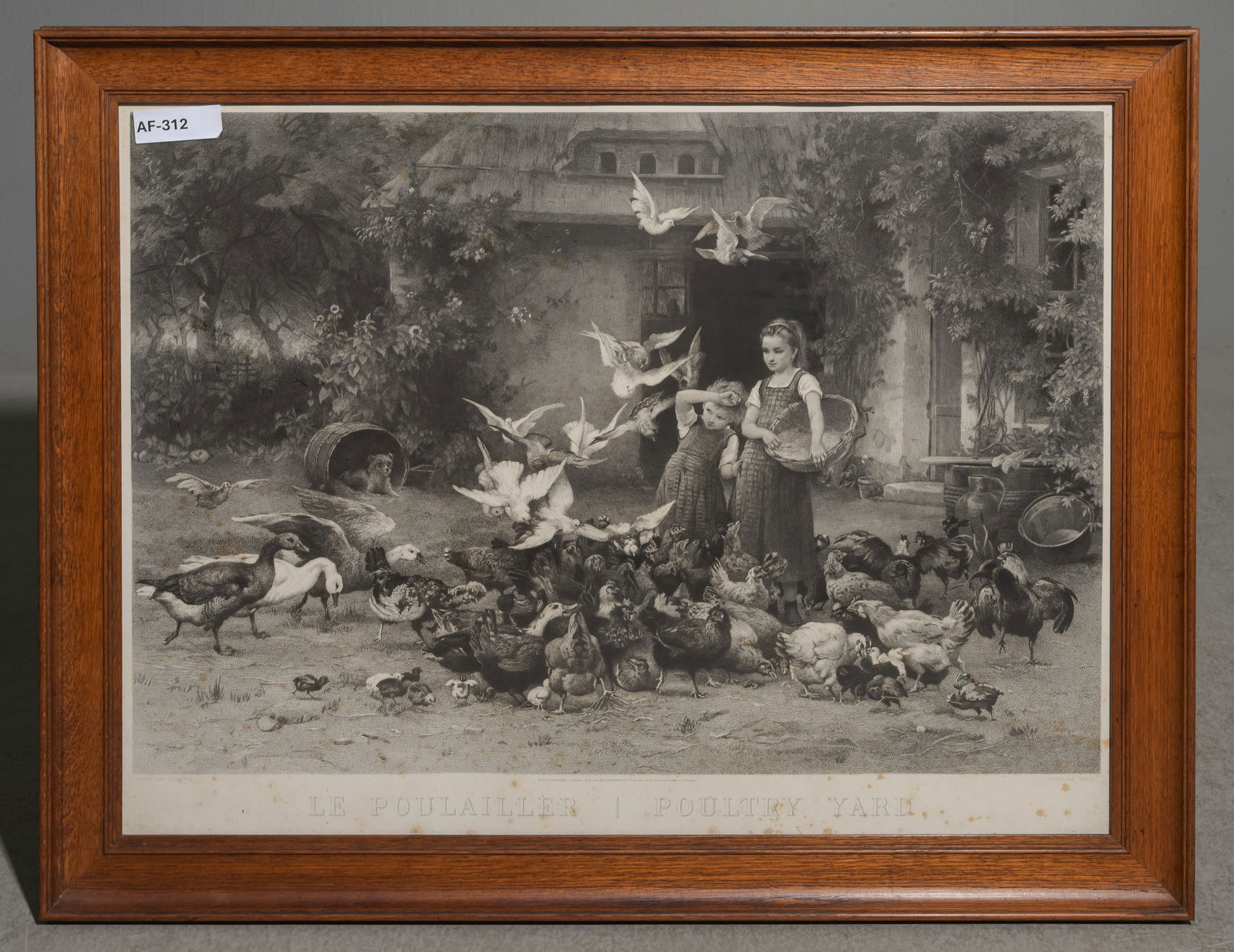 "Le Poulailler / Poultry Yard" Framed Lithograph (1 of 5)
