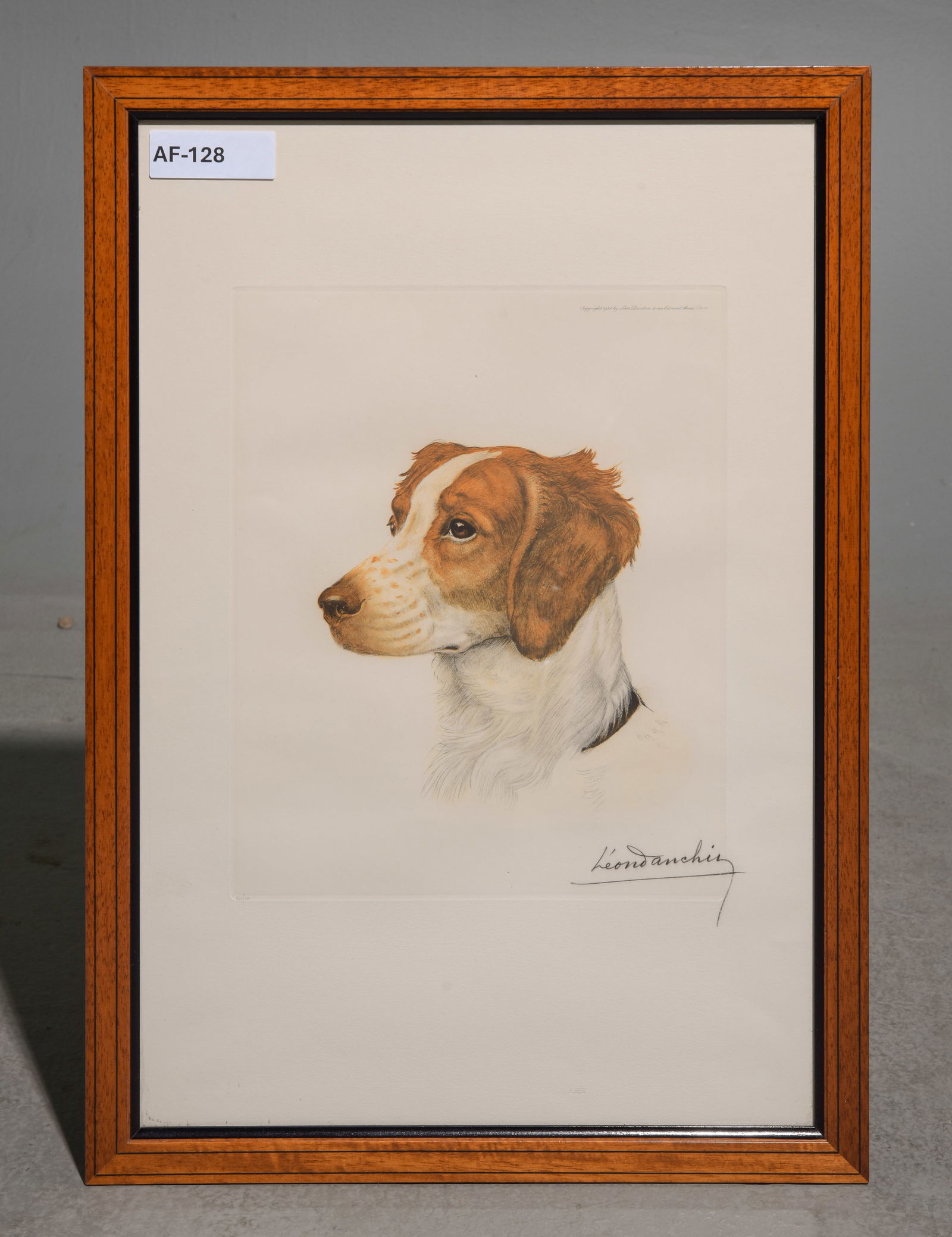 Leon Danchin Framed Dog Portrait c.1938 (1 of 4)