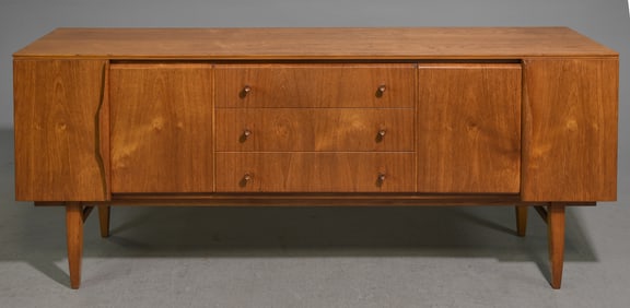 Mid Century Modern Bifold Door Sideboard - Beautility