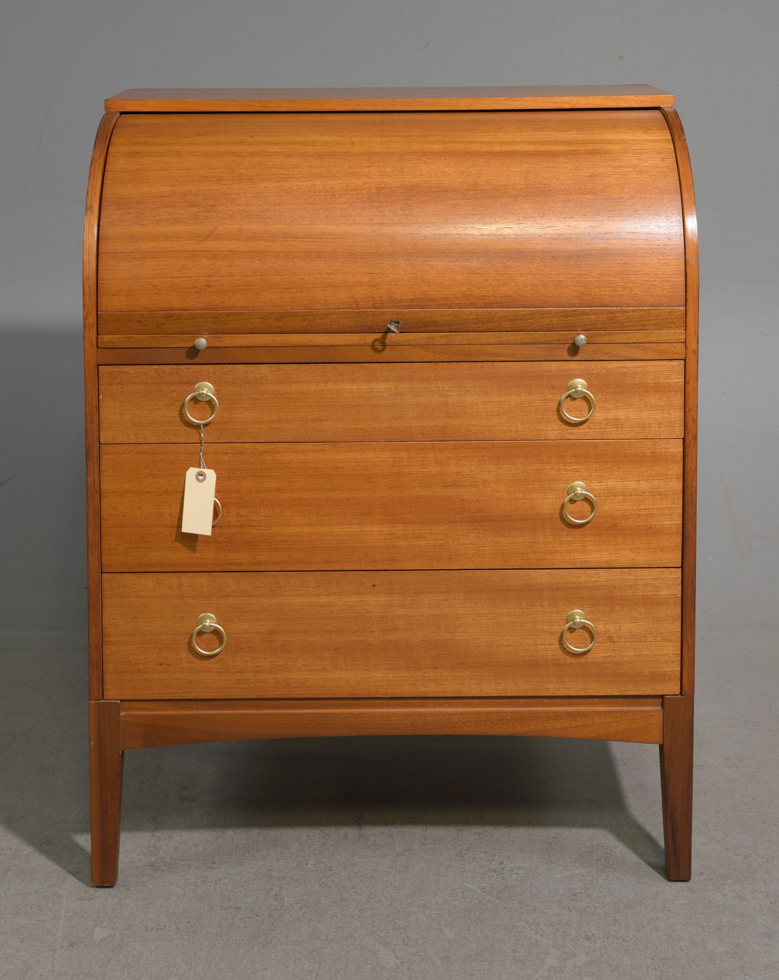 Mid Century Modern Cylinder Roll Top Desk (1 of 9)