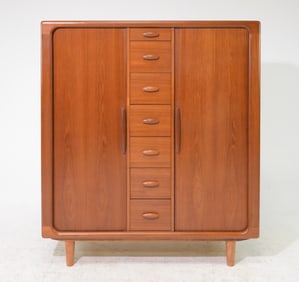 Danish Modern Tambour Door Dresser / Cabinet - Dyrlund