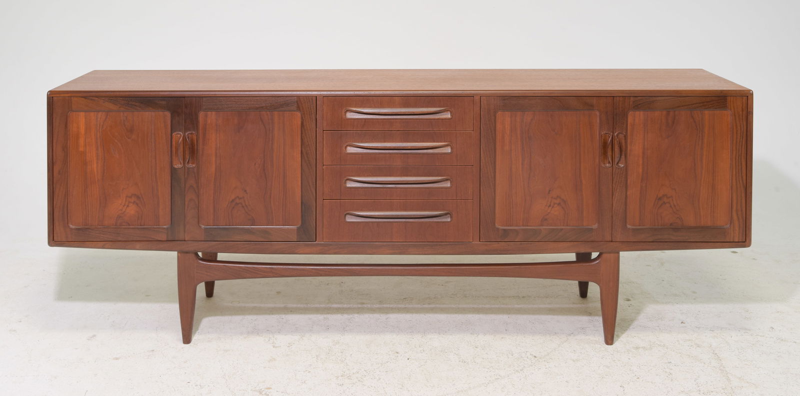 Mid Century Large "Fresco" Sideboard - G-Plan #1: This Danish Modern Style Teak Credenza is made by Mid Century Modern Furniture Maker G Plan ( GPlan ) & is part of their "Fresco" Range. - 31.5 in tall x 84 x 18.5
