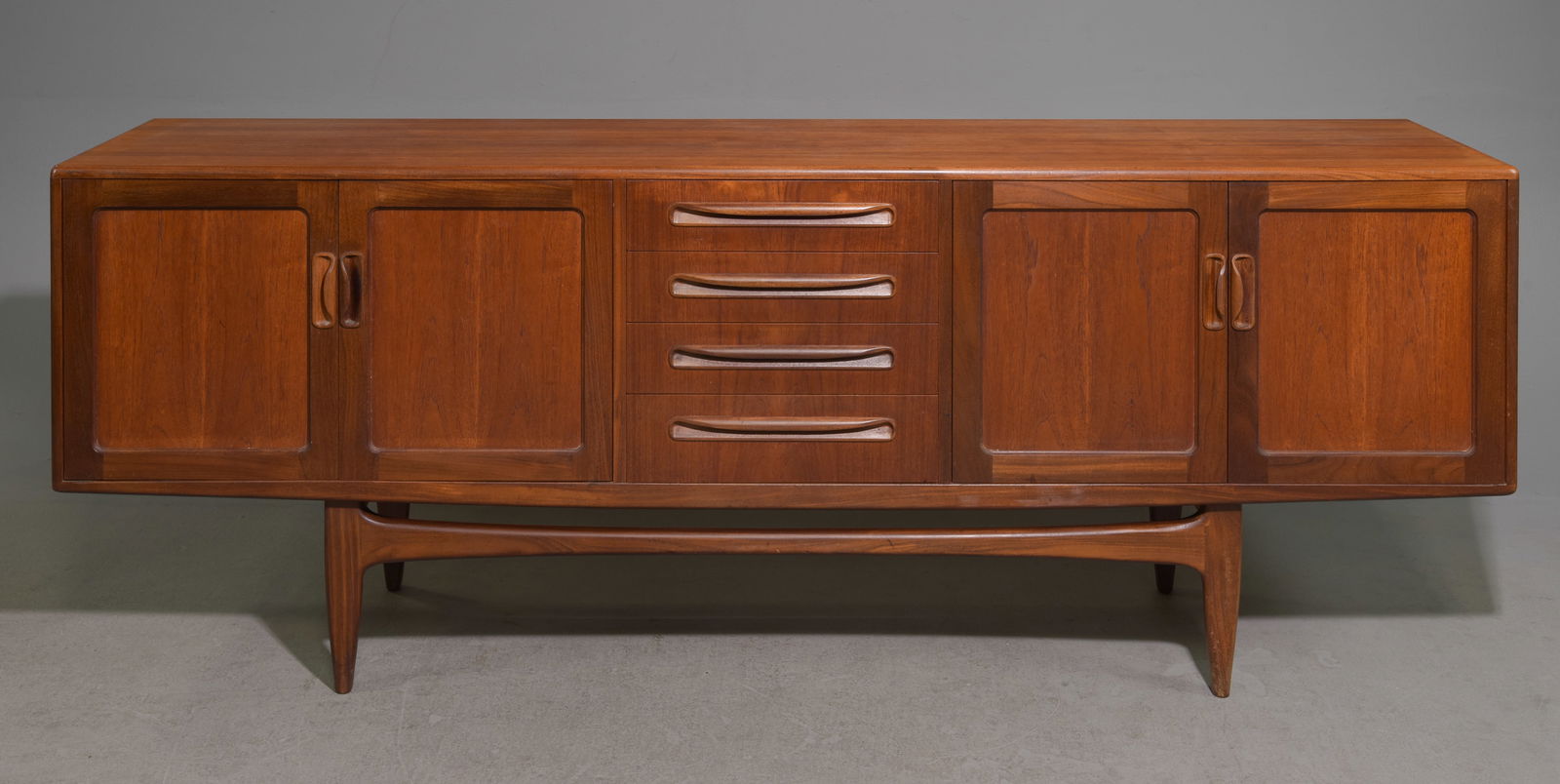 Mid Century Large "Fresco" Sideboard - G-Plan #2: This Danish Modern Style Teak Credenza is made by Mid Century Modern Furniture Maker G Plan ( GPlan ) & is part of their "Fresco" Range. - 31.5 in tall x 84 x 18.5