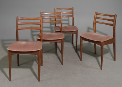 4 Mid Century Modern Ladder Back Chairs - Gplan