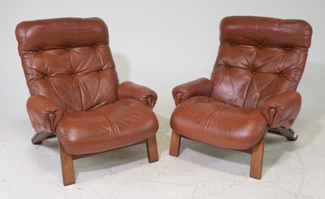 2 Mid Century Modern Bentwood Lounge Chairs