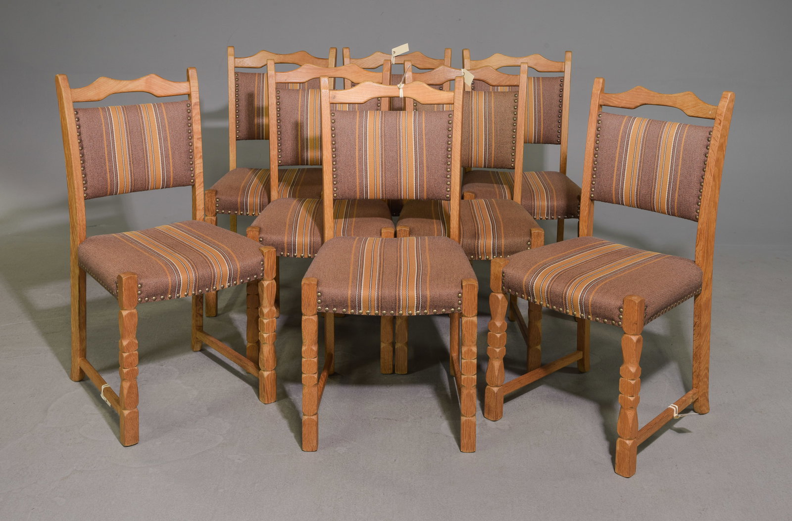 Danish Oak Set of Eight Dining Chairs (1 of 4)