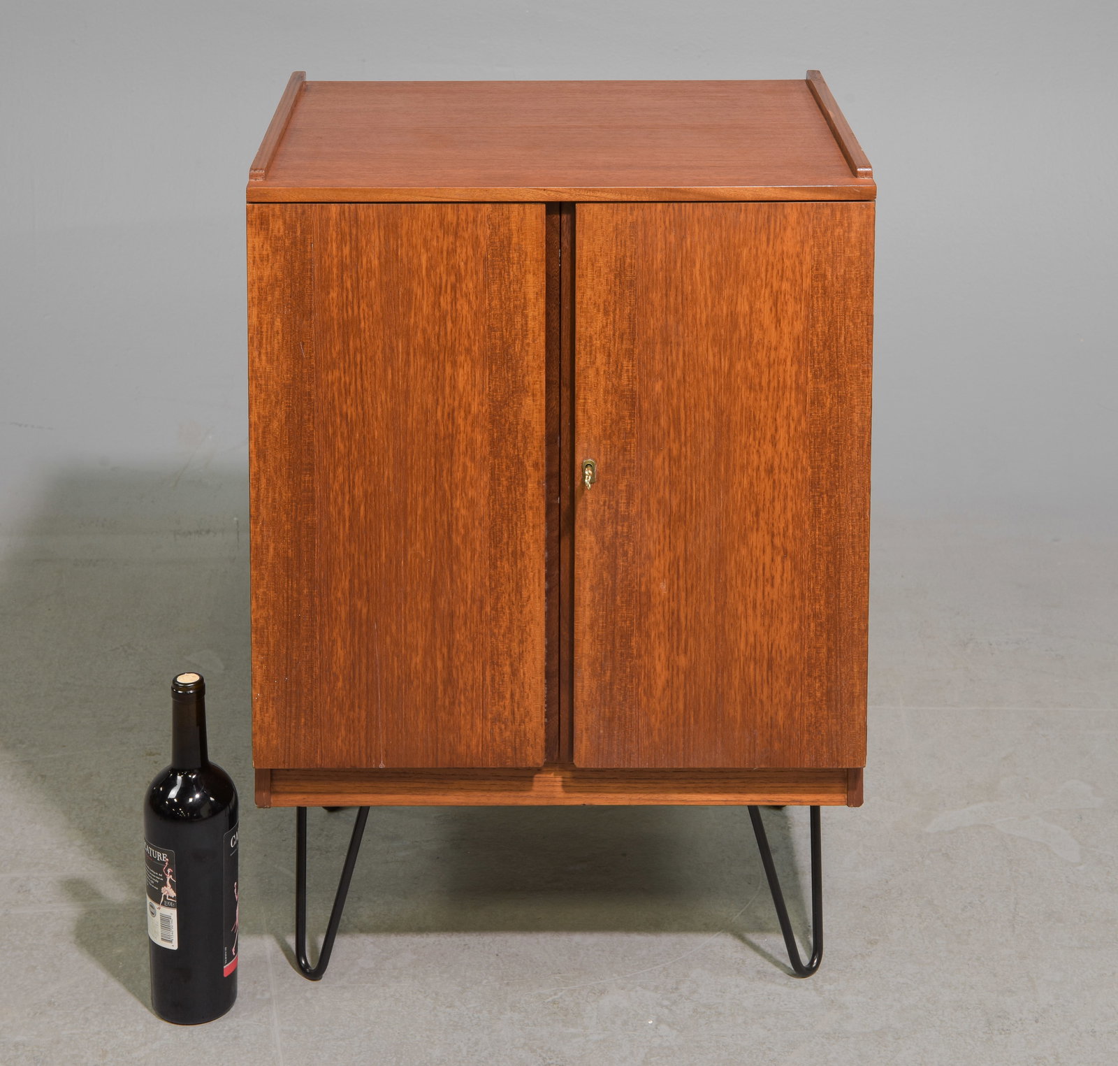 Mid Century Record Cabinet on Hair Pin Legs #1: Danish Modern Style Record / Occasional Cabinet on Hair Pin Legs - 30 in tall x 20.5 x 16.5