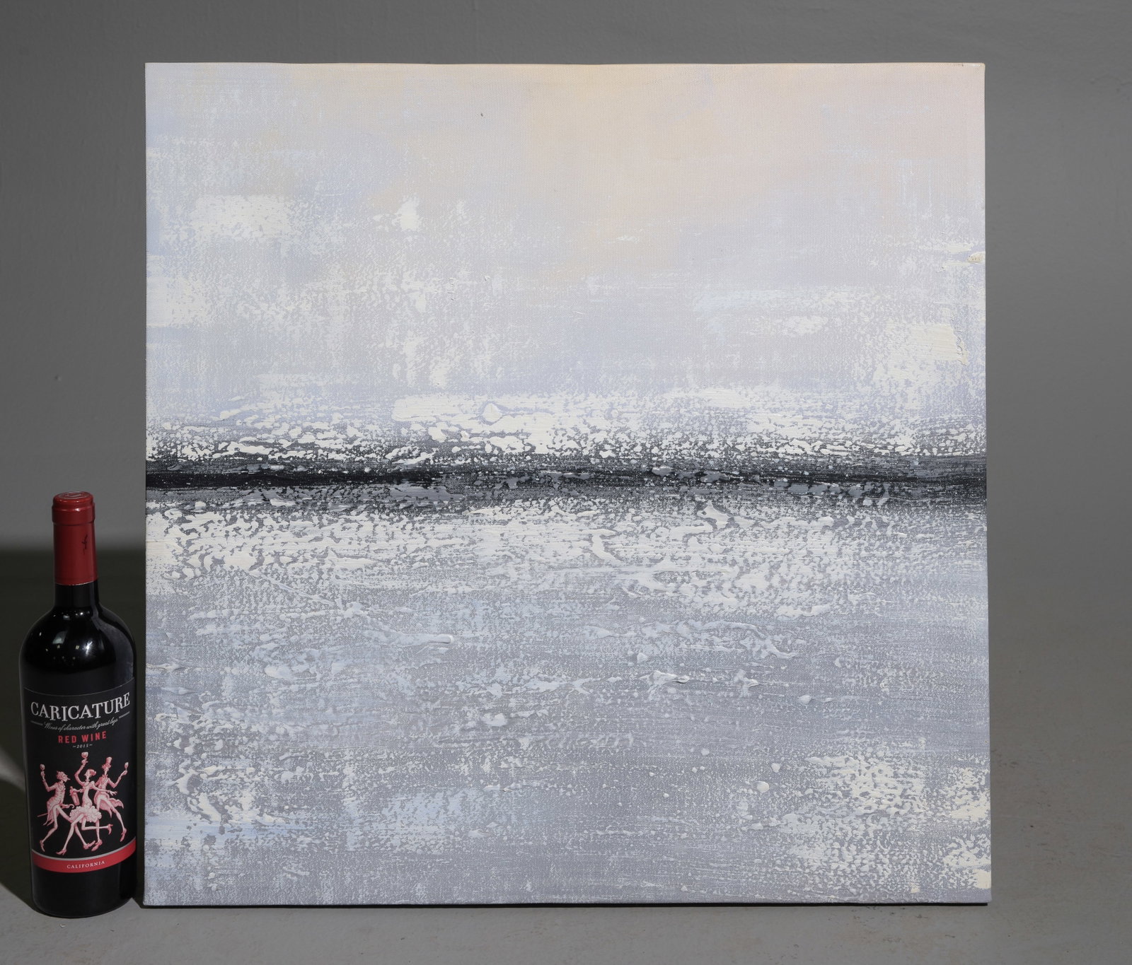 Abstract Unframed Oil on Canvas - "Winter": Abstract Unframed Oil on Canvas - "Winter" - 24 in tall x 24 x 1