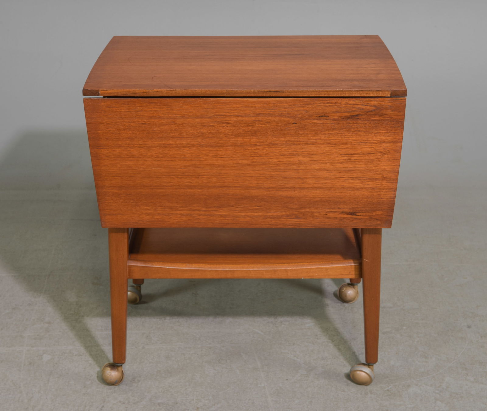 Mid Century Modern Two Tier Drop Leaf Trolley (1 of 4)