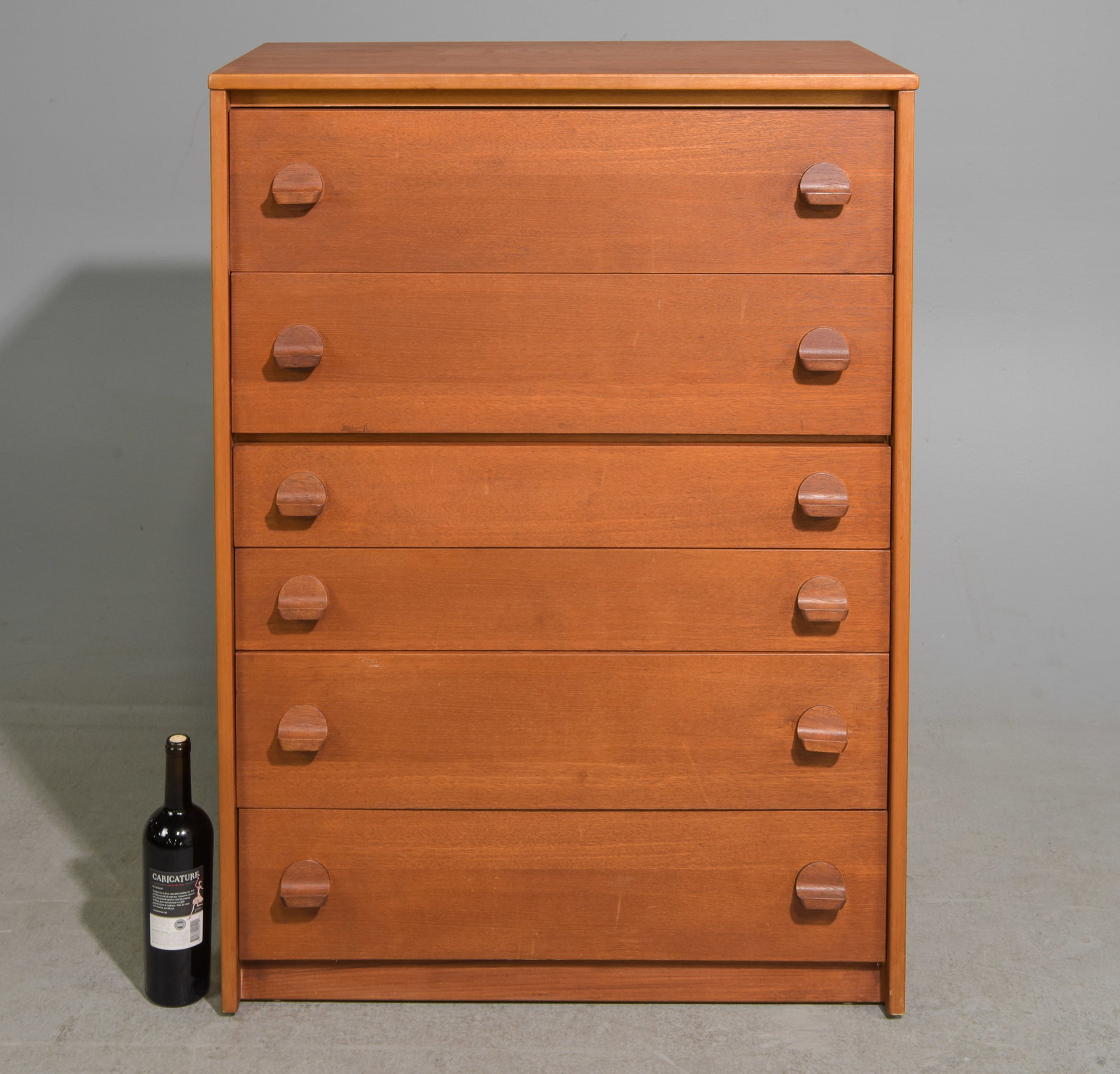Mid Century Modern Six Drawer Chest - Stag: Danish Modern Style Six Drawer Chest by Stag Furniture - 42.5 in tall x 30 x 18