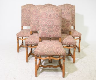 French Mouton Style Set of 6 Beech Wood Dining Chairs