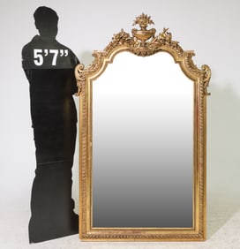 Louis XV Style Gold Framed Beveled Mirror