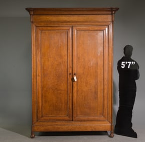 Louis Philippe Style Large Double Door Armoire