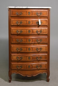 Louis XV Style White Marble Top Semaniere