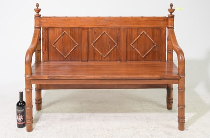 Faux Bamboo Hall Bench