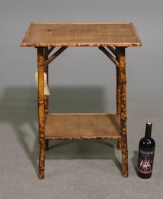 Bamboo & Rattan Two Tier Occasional Table