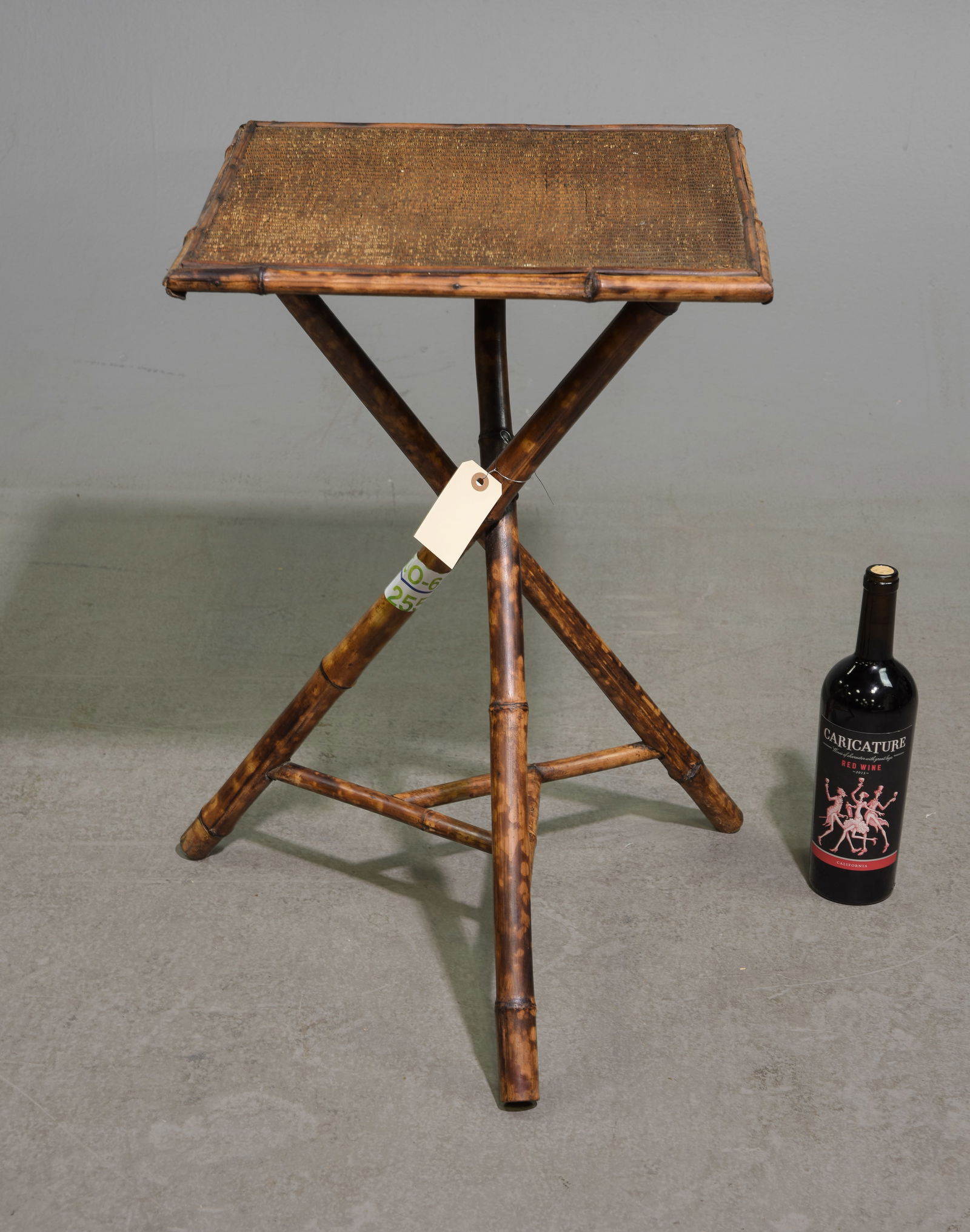 Bamboo & Rattan Square Occasional Table (1 of 4)