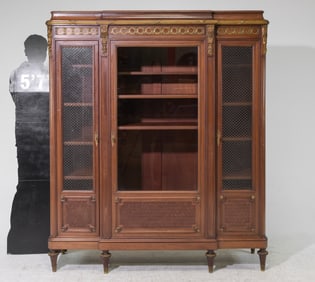 Louis XVI Style Bookcase with Ormolu Adornments