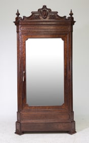 Napoleon III Style Mirror Door Mahogany Robe