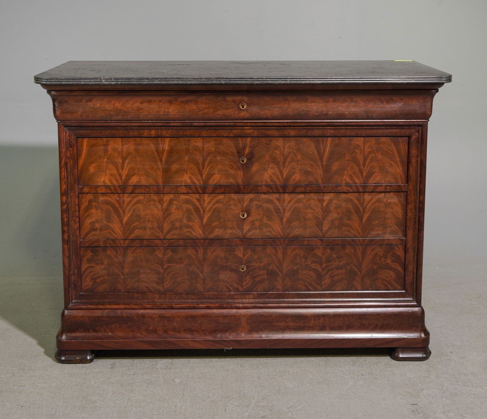 Louis Philippe Style Marble Top Mahogany Chest (1 of 6)